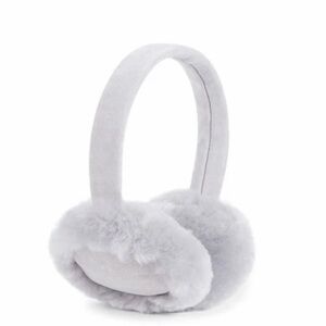 Kids UGG Classic Earmuffs in Light Grey Faux Fur NWT!